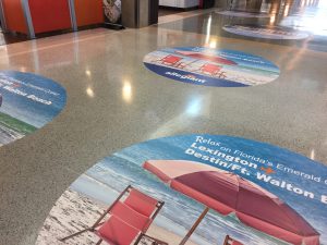 Allegiant air airport floor graphic