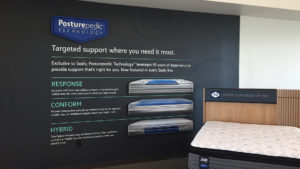 PosturePedic wall graphic
