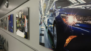 Toyota indoor lobby posters