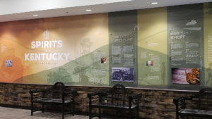 Spirits of Kentucky distillery wall graphic
