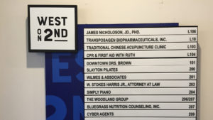 Office building permanent signage