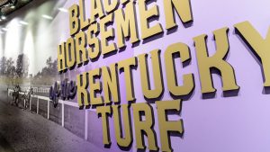 Wall image wrap with 3D word design